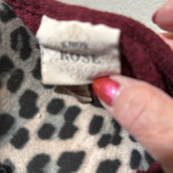 Knox Rose maroon long sleeve scoop neck lightweight sweater - Picture 4 of 4